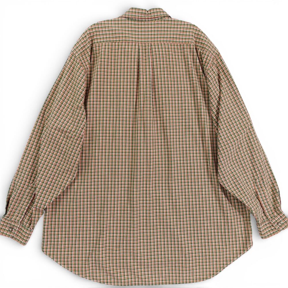 Abercrombie & Fitch Plaid Button Down Shirt XL Green Red Cotton Vintage Outdoors - Picture 2 of 10